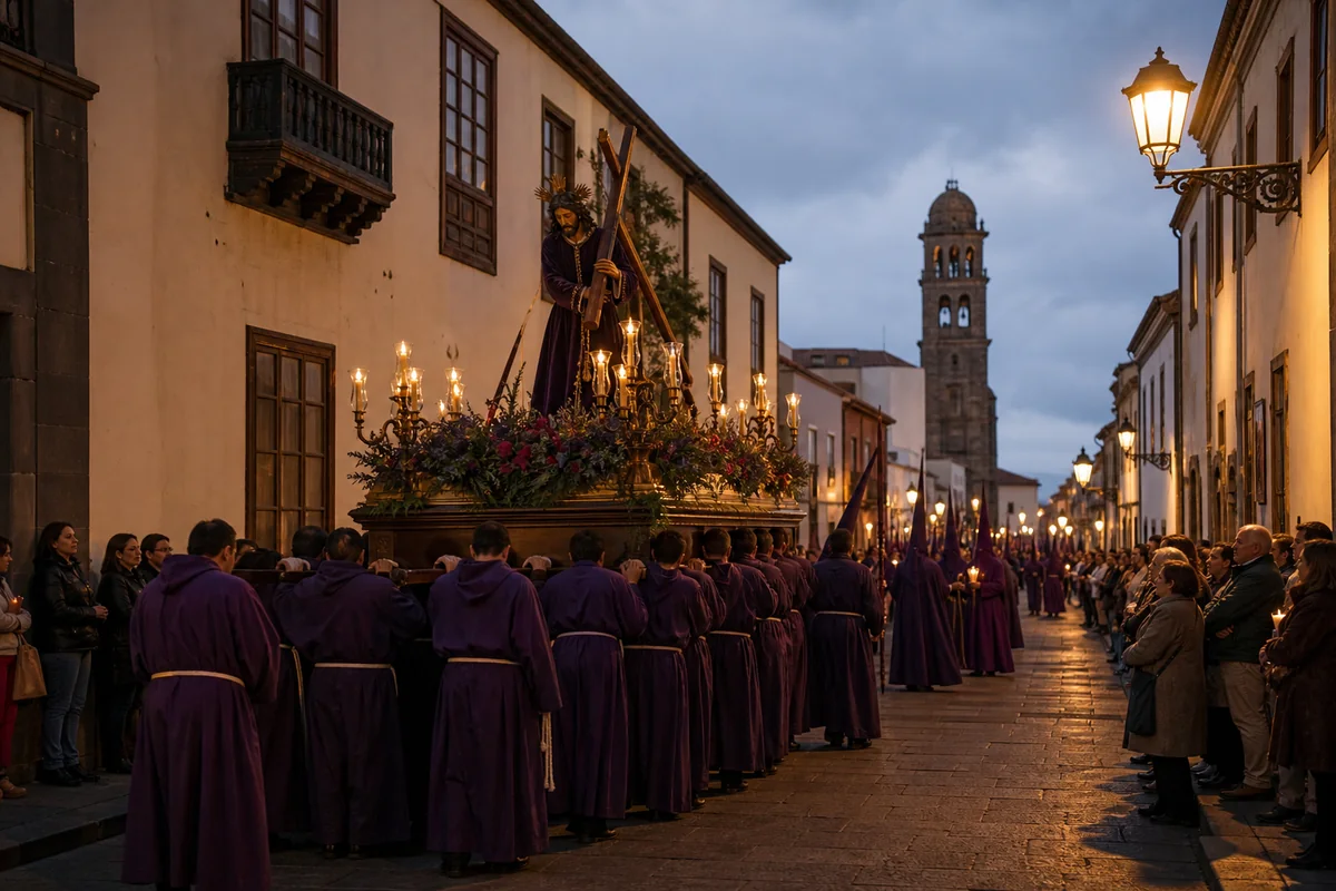 KI-Illustration zur Semana Santa auf Teneriffa